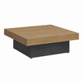 Couchtisch eichefarben schwarz mit Eichenfurnier und MDF quadratisch 90 x 90 x 35 cm