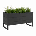Hochbeet Anthrazit aus pulverbeschichtetem Stahl rechteckig 100 x 40 x 80 cm