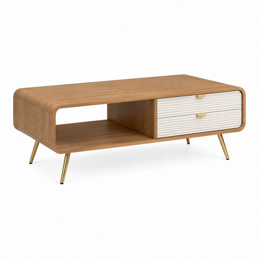 Couchtisch mit Stauraum Walnussfarben MDF rechteckig 120 x 60 x 45 cm