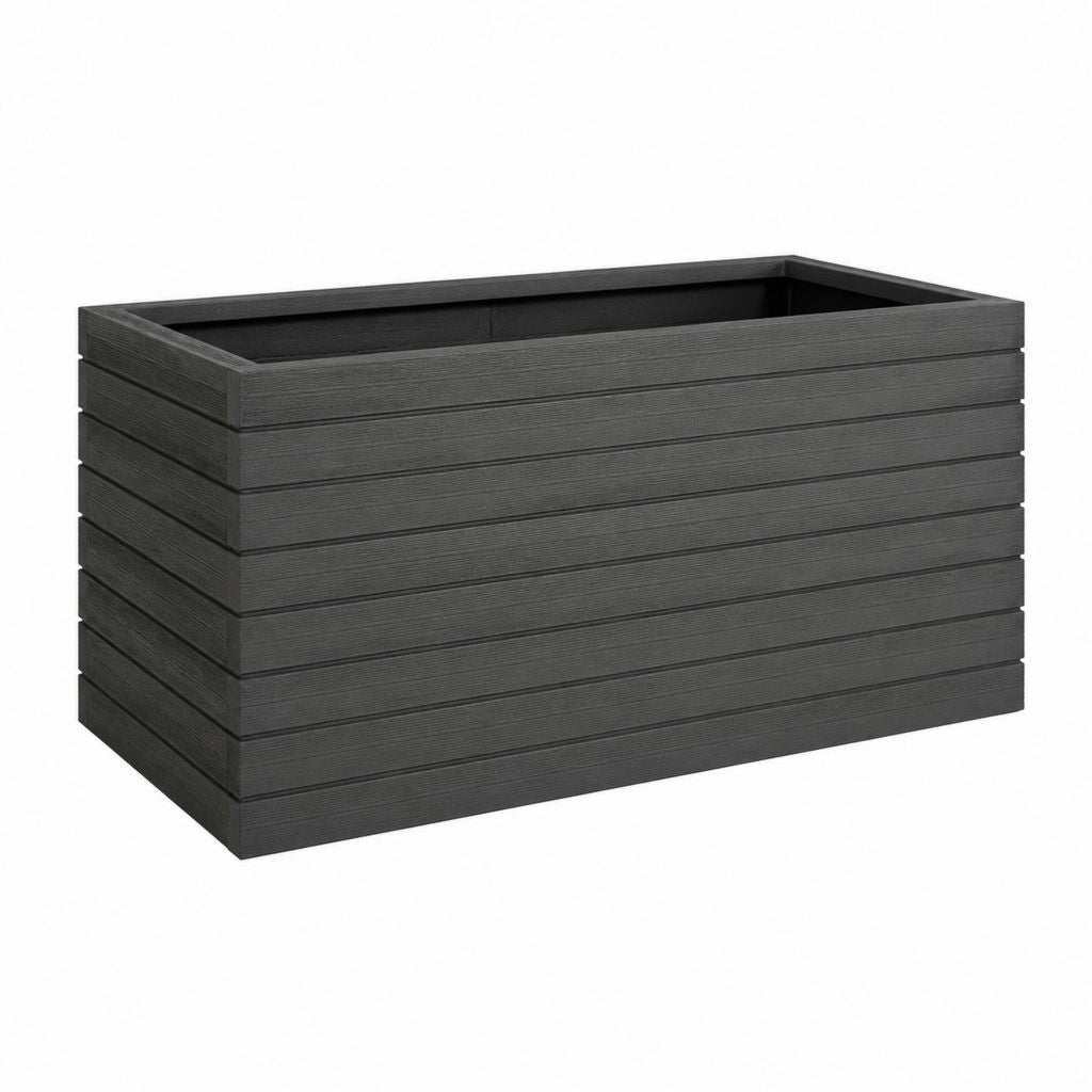 Pflanzkasten rechteckig Anthrazit WPC 100 x 50 x 50 cm