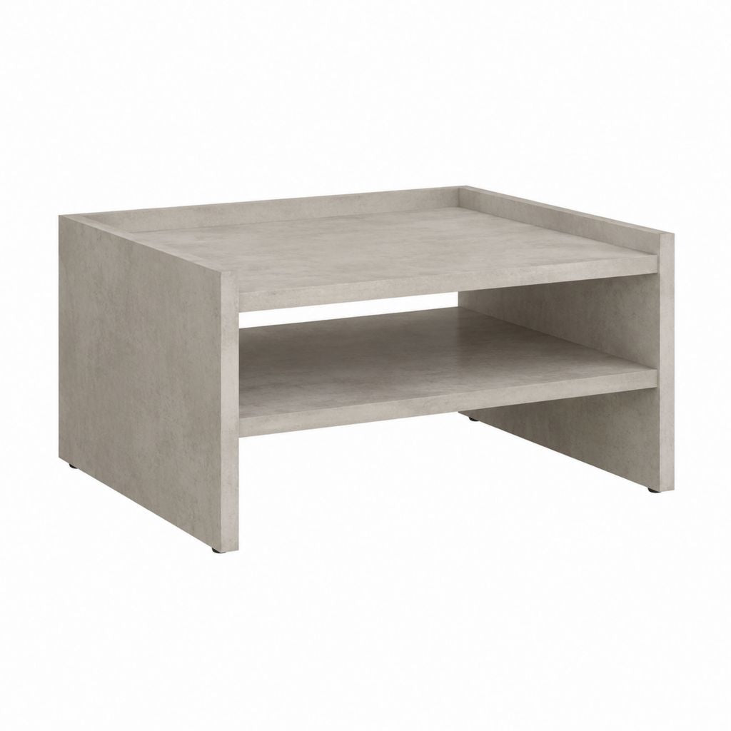 Couchtisch mit Ablage Betongrau Spanplatte quadratisch 80 x 80 x 40 cm