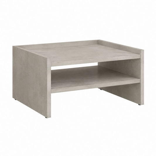 Couchtisch mit Ablage Betongrau Spanplatte quadratisch 80 x 80 x 40 cm