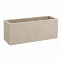 Rechteckiger Pflanzkasten Beige aus Beton 80 x 30 x 40 cm